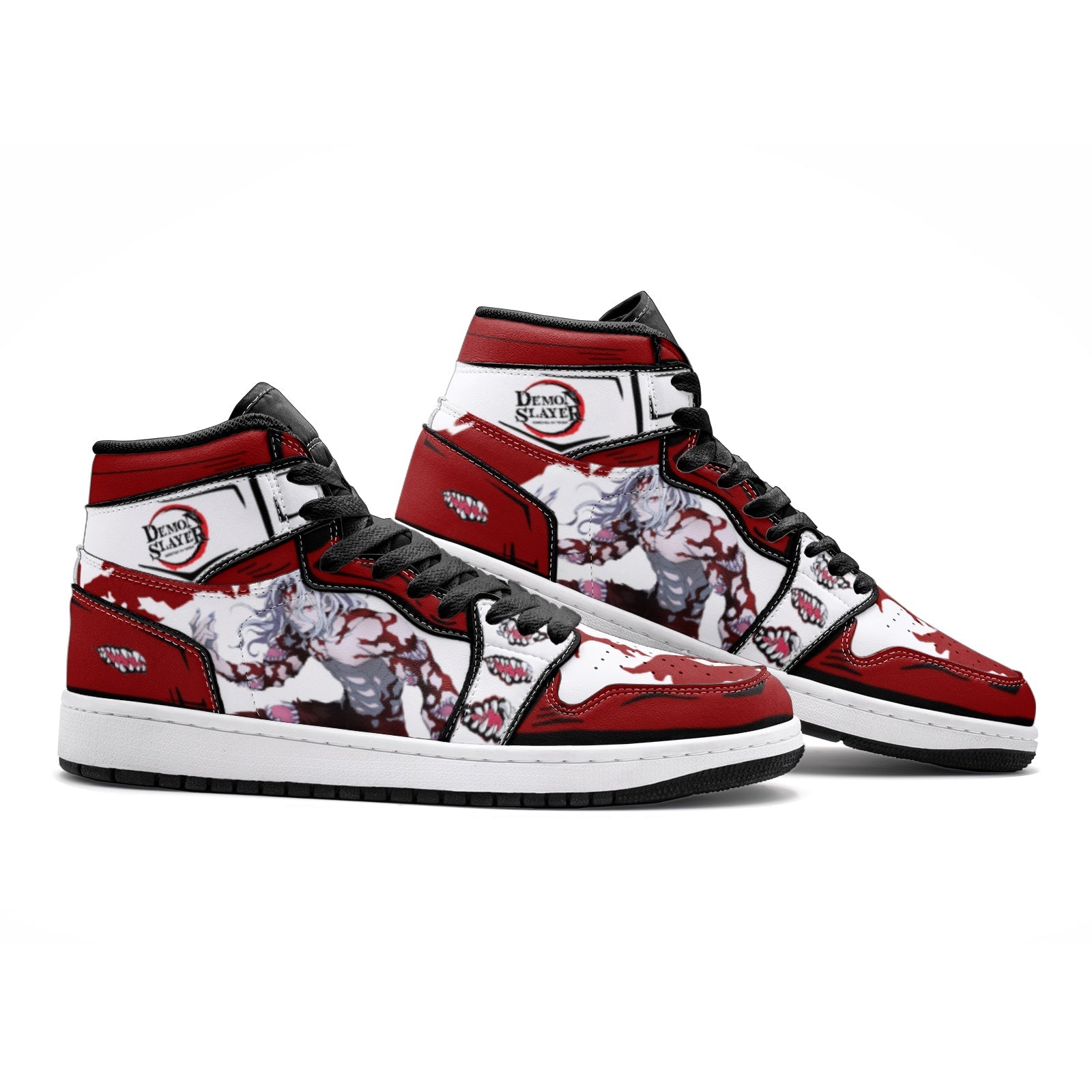 Muzan Kibutsuji Demon Slayer Custom Sneaker Mid 1 Basketball Shoes - Otaku Hall