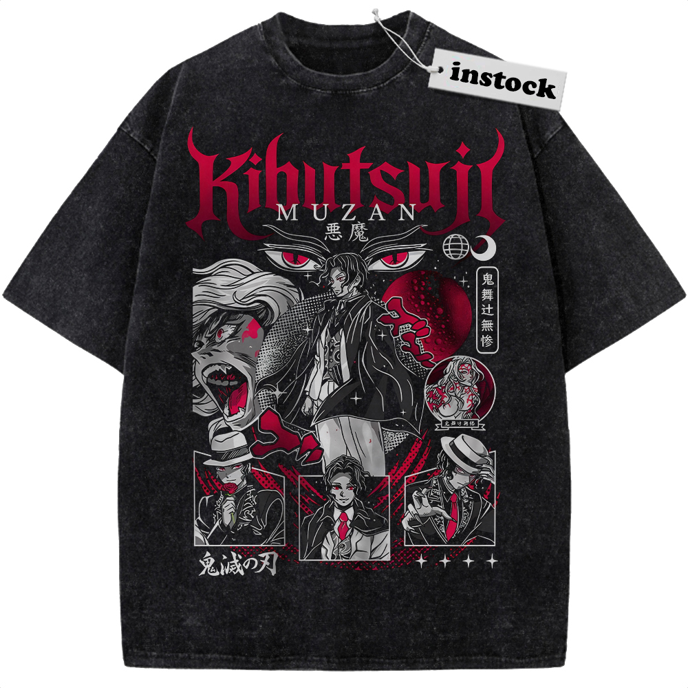 Muzan Kibutsuji Shirt, Demon Slayer Shirt, Anime Shirt, Vintage T-Shirt