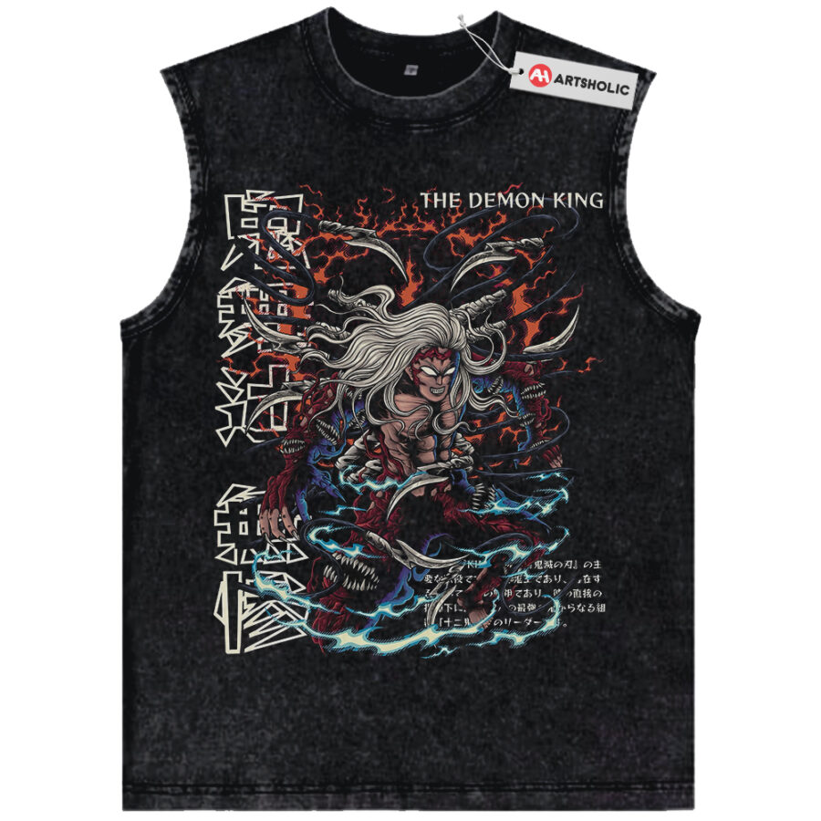 Alternative view of Muzan Kibutsuji Tank Top, Demon Slayer Tank Top, Anime Tank Top, Vintage Tank Top