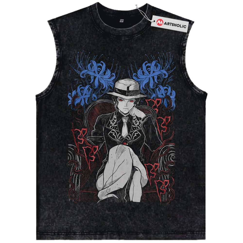 Muzan Kibutsuji Tank Top, Demon Slayer Tank Top, Anime Tank Top, Vintage Tank Top