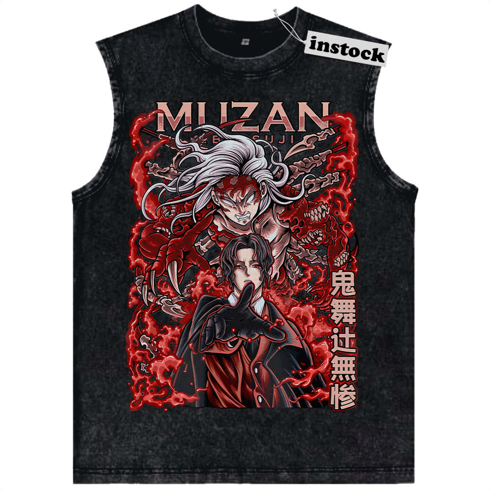 Muzan Kibutsuji Tank Top, Demon Slayer Tank Top, Anime Tank Top, Vintage Tank Top