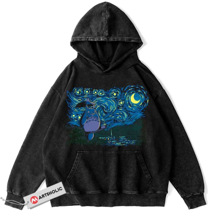 Alternative view of My Neighbor Totoro Hoodie, Studio Ghibli Hoodie, Anime Hoodie, Vintage Hoodie