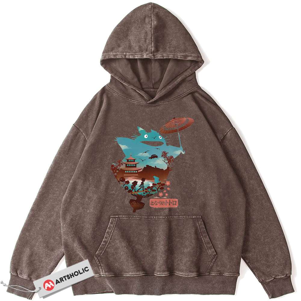 Alternative view of My Neighbor Totoro Hoodie, Studio Ghibli Hoodie, Anime Hoodie, Vintage Hoodie