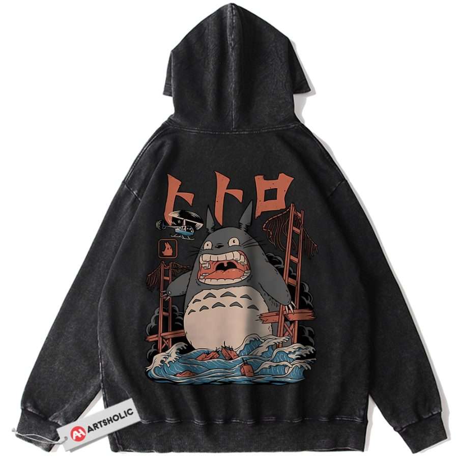Alternative view of My Neighbor Totoro Hoodie, Studio Ghibli Hoodie, Anime Vintage Hoodie