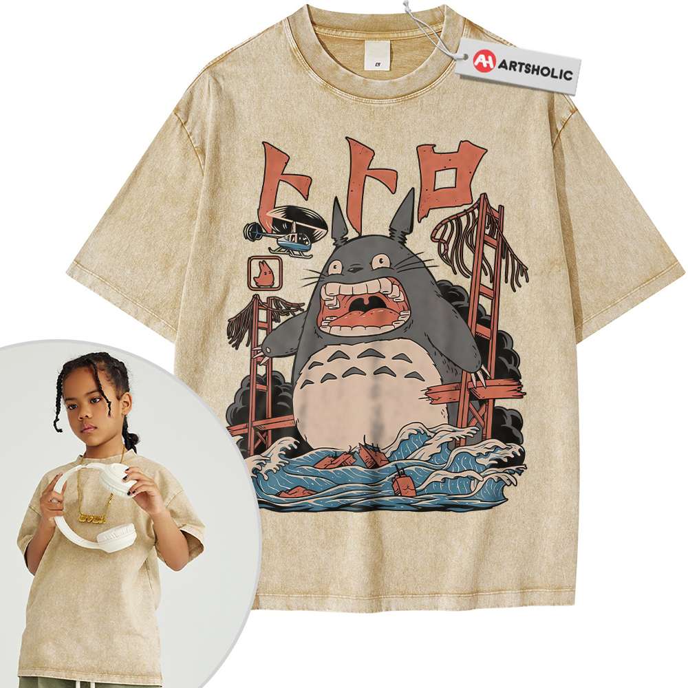 Alternative view of My Neighbor Totoro Shirt For Kids, Studio Ghibli Shirt For Kids, Anime Vintage Tee For Kids