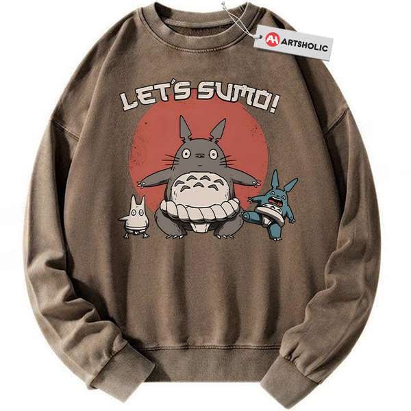 Alternative view of My Neighbor Totoro Sweatshirt, Studio Ghibli Sweatshirt, Anime Sweatshirt, Vintage Sweater