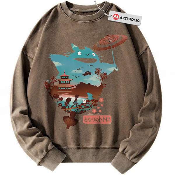 Alternative view of My Neighbor Totoro Sweatshirt, Studio Ghibli Sweatshirt, Anime Sweatshirt, Vintage Sweater