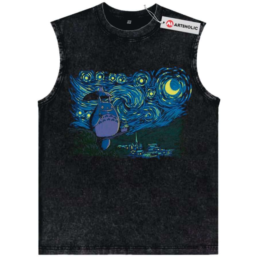 Alternative view of My Neighbor Totoro Tank Top, Studio Ghibli Tank Top, Anime Tank Top, Vintage Tank Top