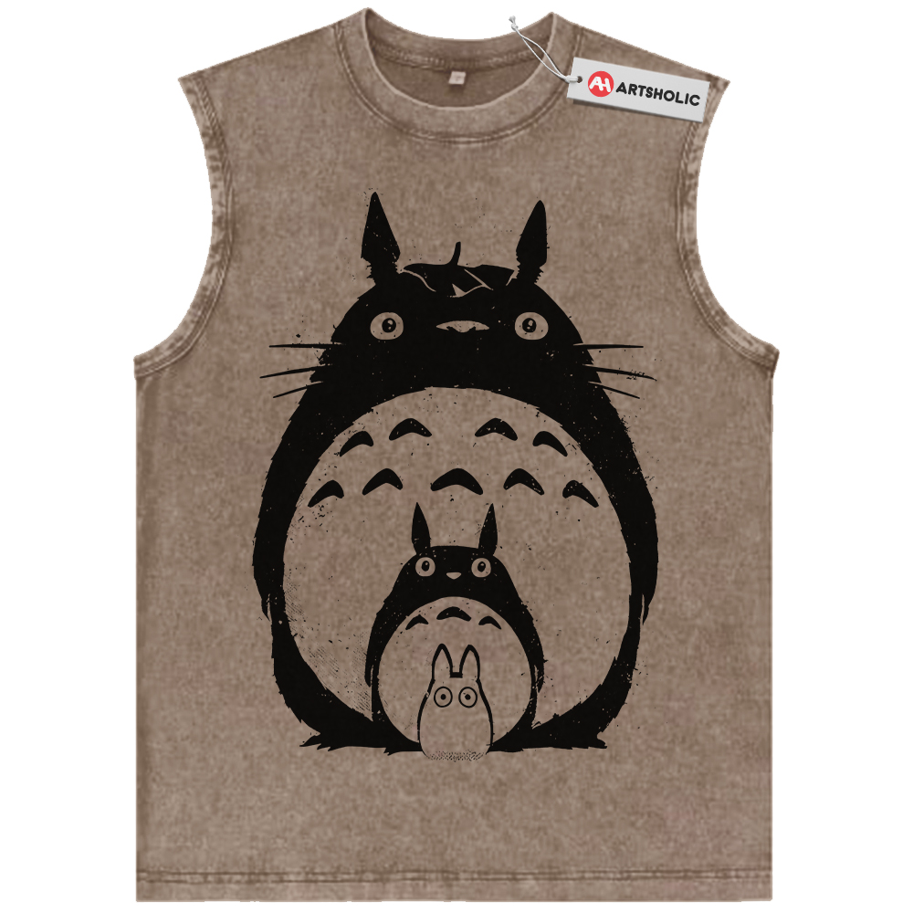 Alternative view of My Neighbor Totoro Tank Top, Studio Ghibli Tank Top, Anime Tank Top, Vintage Tank Top