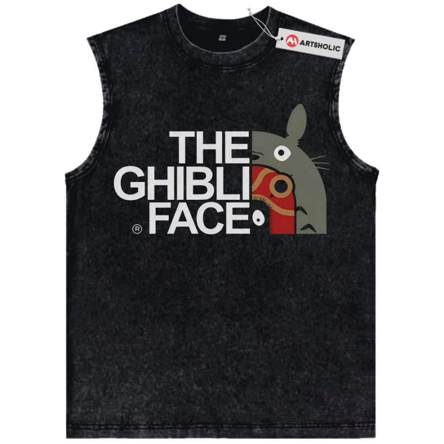 Alternative view of My Neighbor Totoro Tank Top, Studio Ghibli Tank Top, Anime Tank Top, Vintage Tank Top