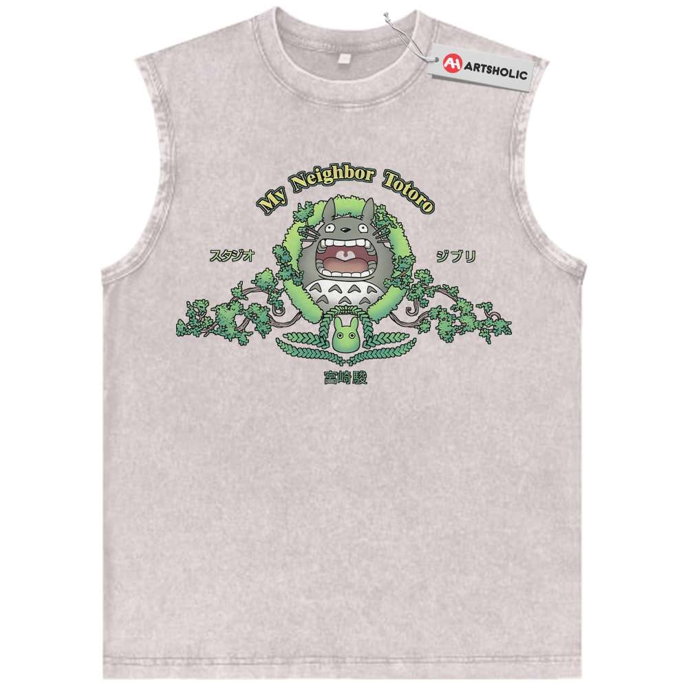 Alternative view of My Neighbor Totoro Tank Top, Studio Ghibli Tank Top, Anime Tank Top, Vintage Tank Top