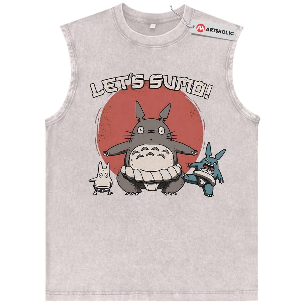 Alternative view of My Neighbor Totoro Tank Top, Studio Ghibli Tank Top, Anime Tank Top, Vintage Tank Top