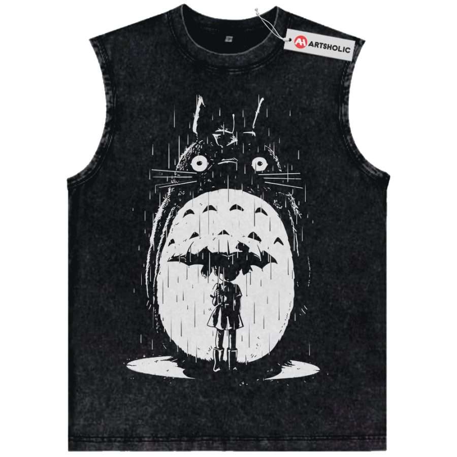 Alternative view of My Neighbor Totoro Tank Top, Studio Ghibli Tank Top, Anime Tank Top, Vintage Tank Top