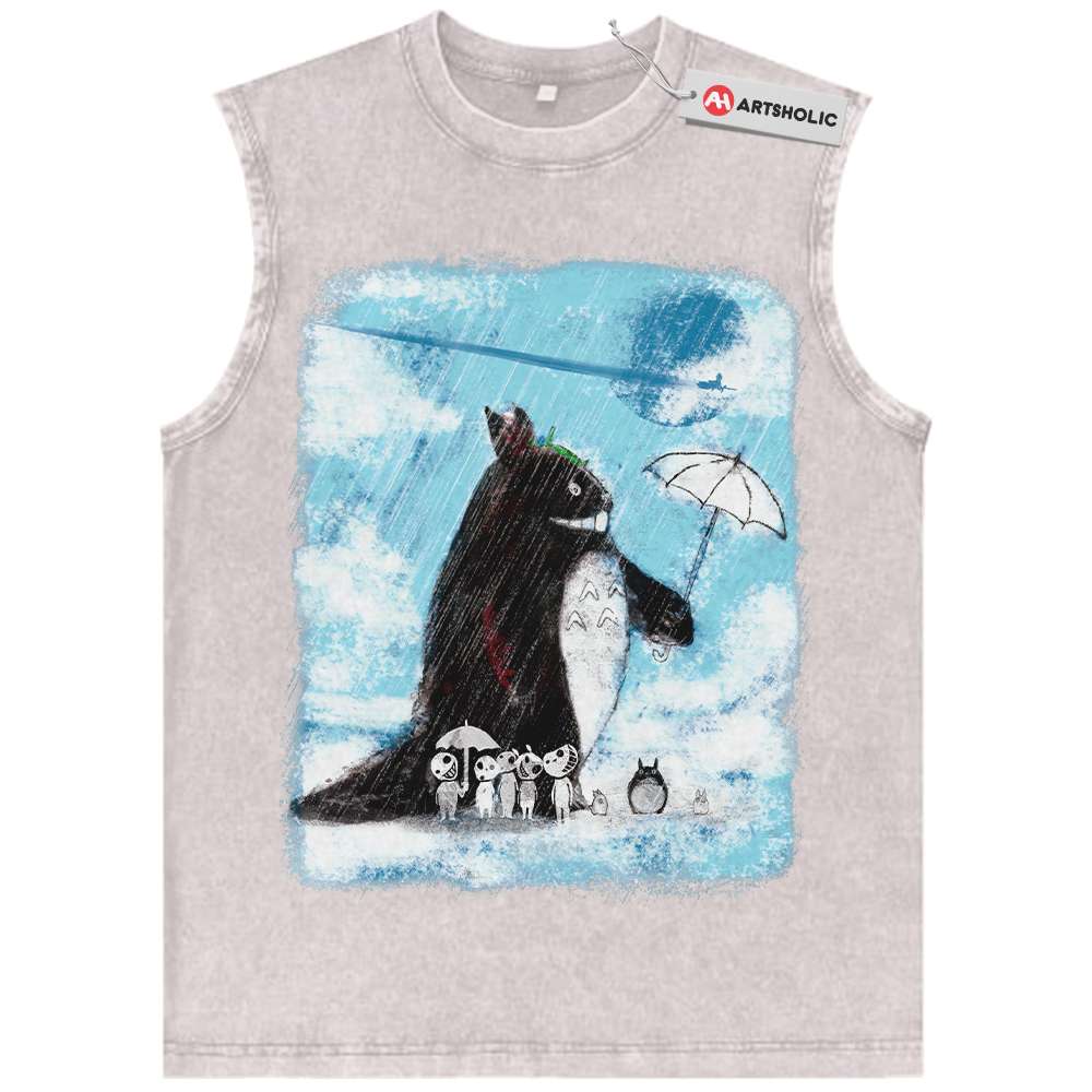 Alternative view of My Neighbor Totoro Tank Top, Studio Ghibli Tank Top, Anime Tank Top, Vintage Tank Top