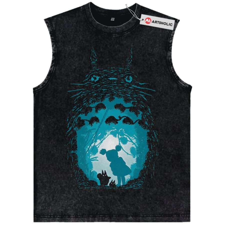Alternative view of My Neighbor Totoro Tank Top, Studio Ghibli Tank Top, Anime Tank Top, Vintage Tank Top
