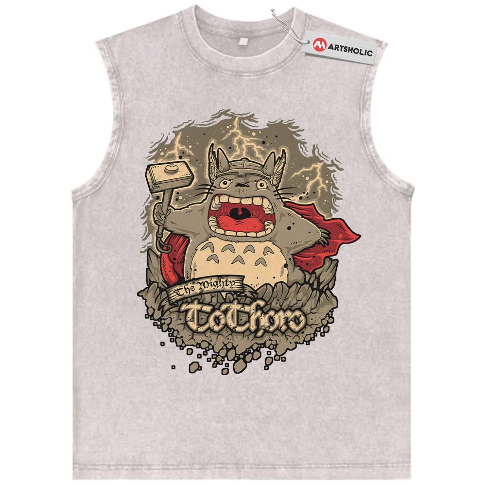 Alternative view of My Neighbor Totoro Tank Top, Studio Ghibli Tank Top, Anime Tank Top, Vintage Tank Top