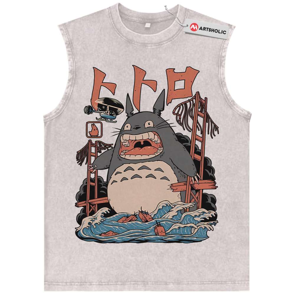 Alternative view of My Neighbor Totoro Tank Top, Studio Ghibli Tank Top, Anime Vintage Tank Top