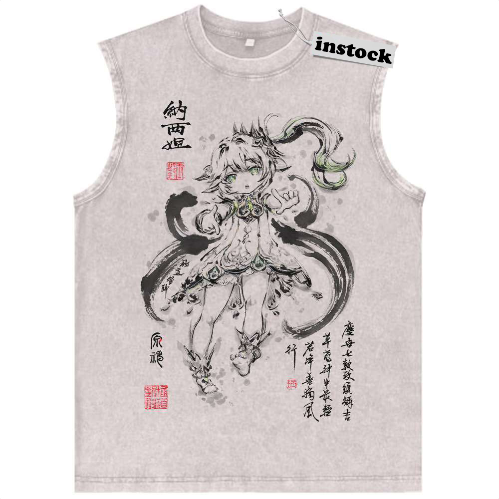 Nahida Tank Top, Genshin Impact Tank Top, Game Tank Top, Vintage Tank Top