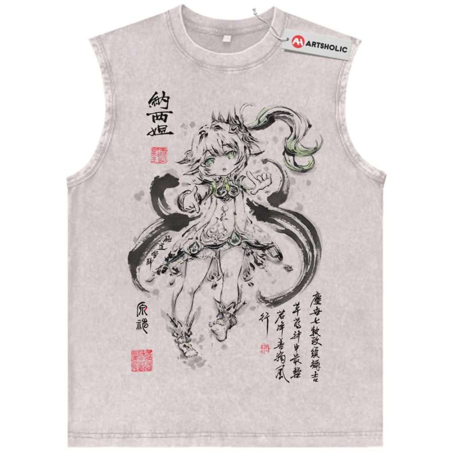 Alternative view of Nahida Tank Top, Genshin Impact Tank Top, Game Tank Top, Vintage Tank Top