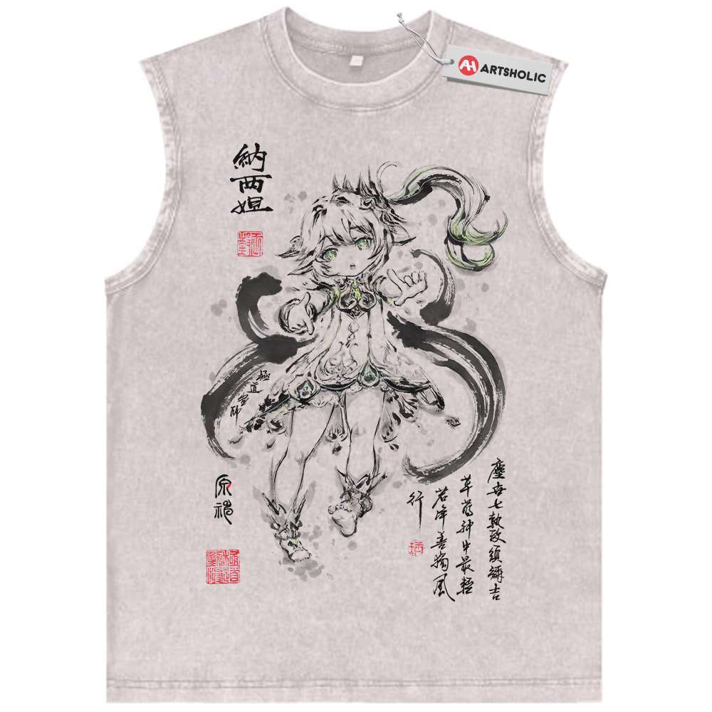 Nahida Tank Top, Genshin Impact Tank Top, Game Tank Top, Vintage Tank Top