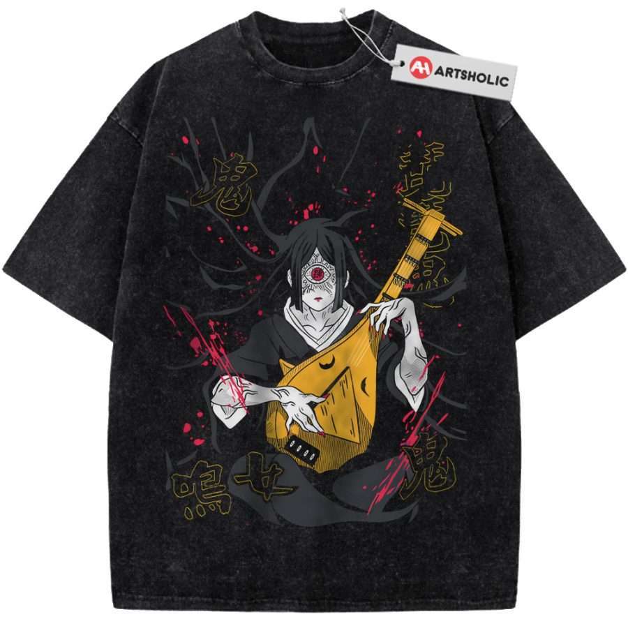 Alternative view of Nakime Shirt, Demon Slayer Shirt, Anime Shirt, Vintage T-Shirt