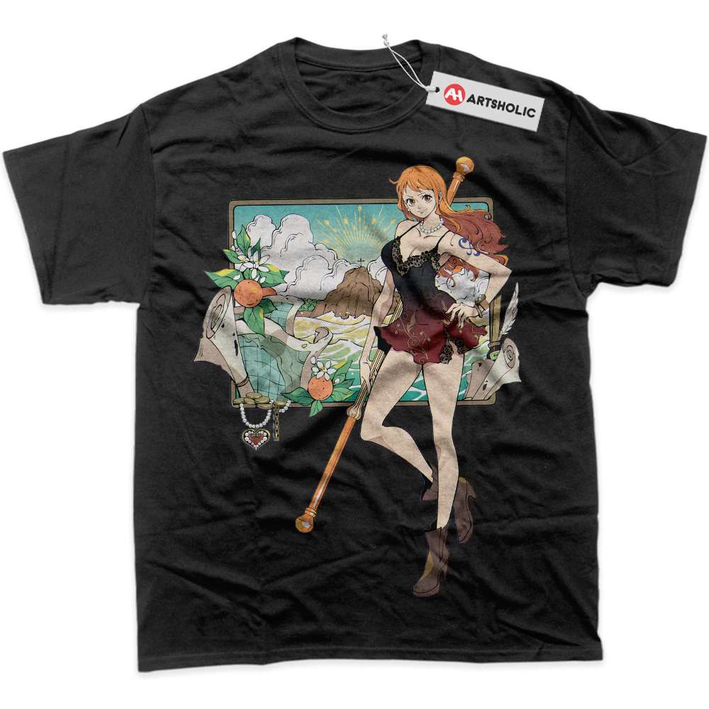 Alternative view of Nami Shirt, One Piece Shirt, Anime Shirt, Graphic T-Shirt