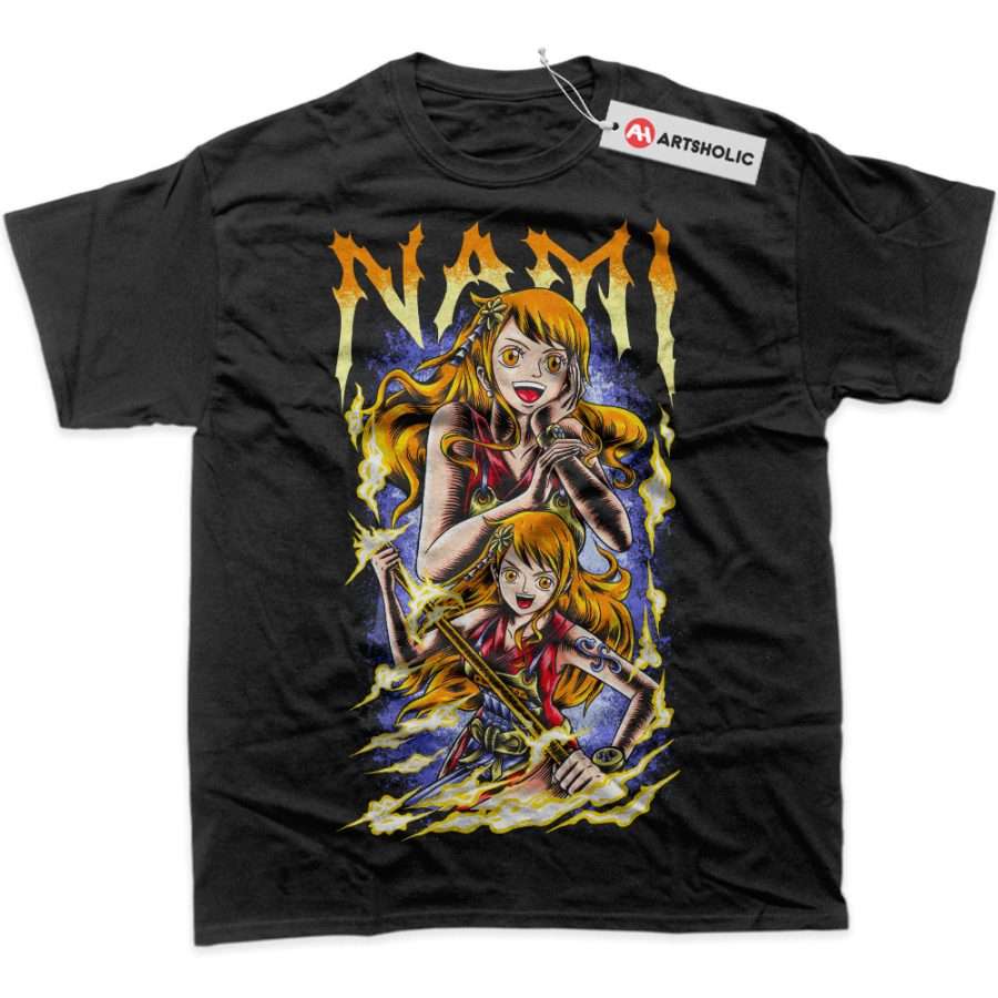 Alternative view of Nami Shirt, One Piece Shirt, Anime Shirt, Graphic Tee