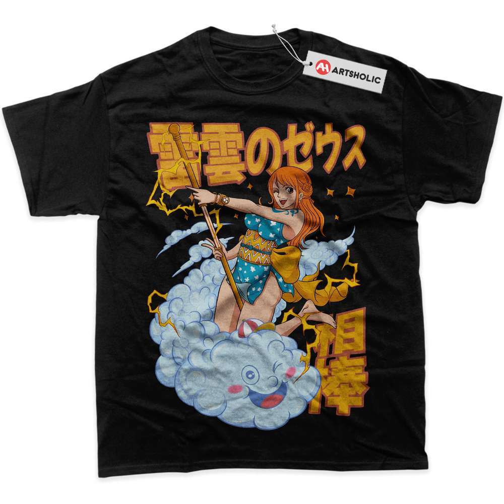 Alternative view of Nami Shirt, One Piece Shirt, Anime Shirt, graphic Tee