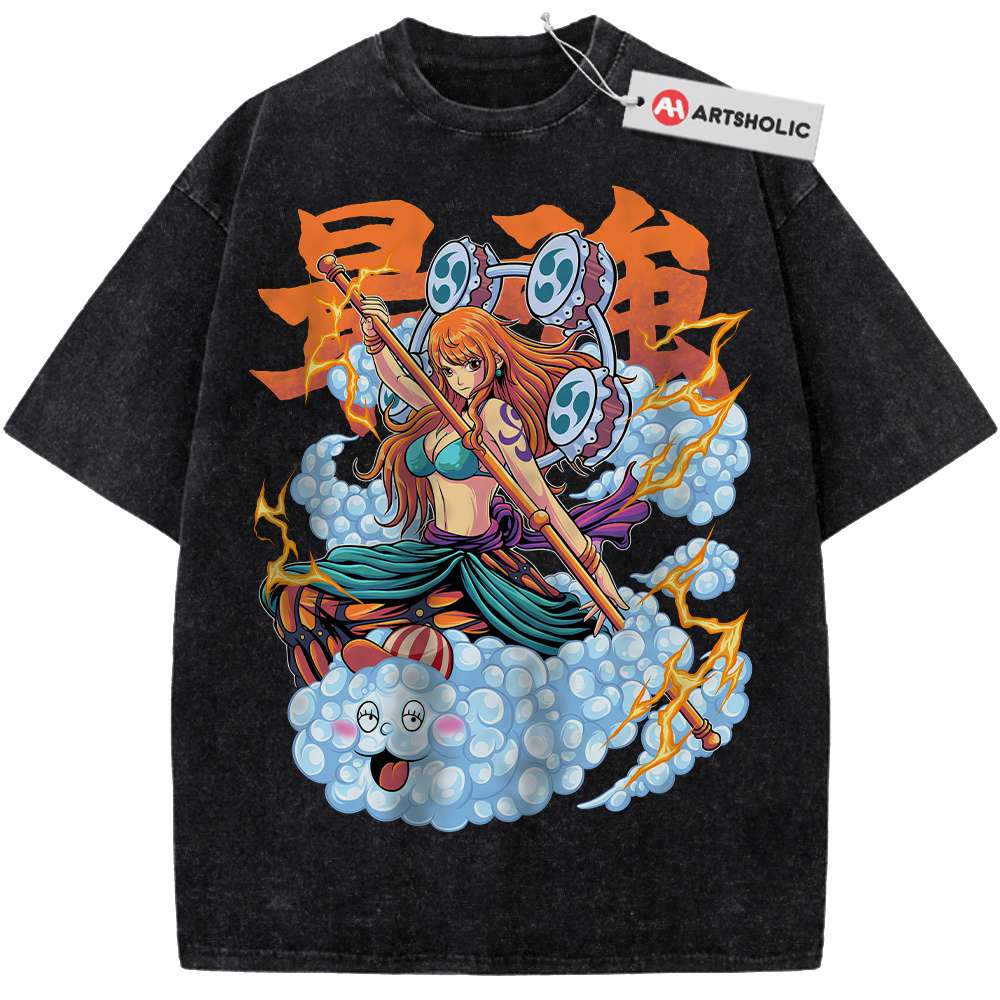 Alternative view of Nami Shirt, One Piece Shirt, Anime Shirt, Vintage T-Shirt