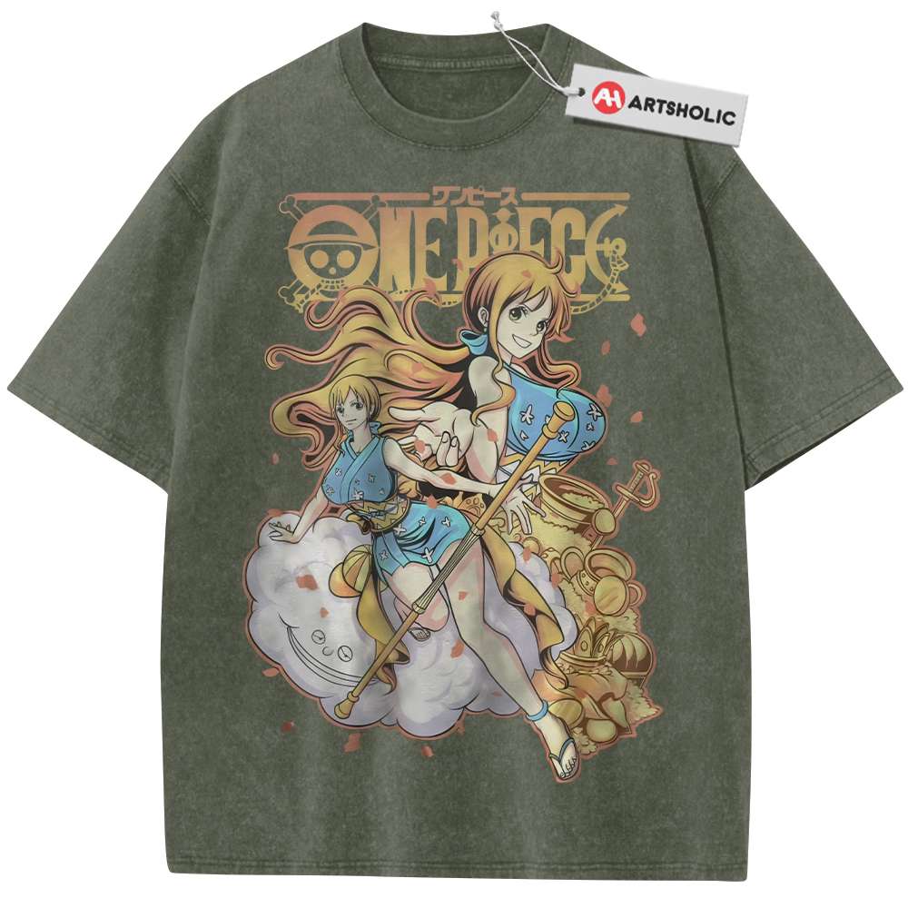 Alternative view of Nami Shirt, One Piece Shirt, Anime Shirt, Vintage Tee