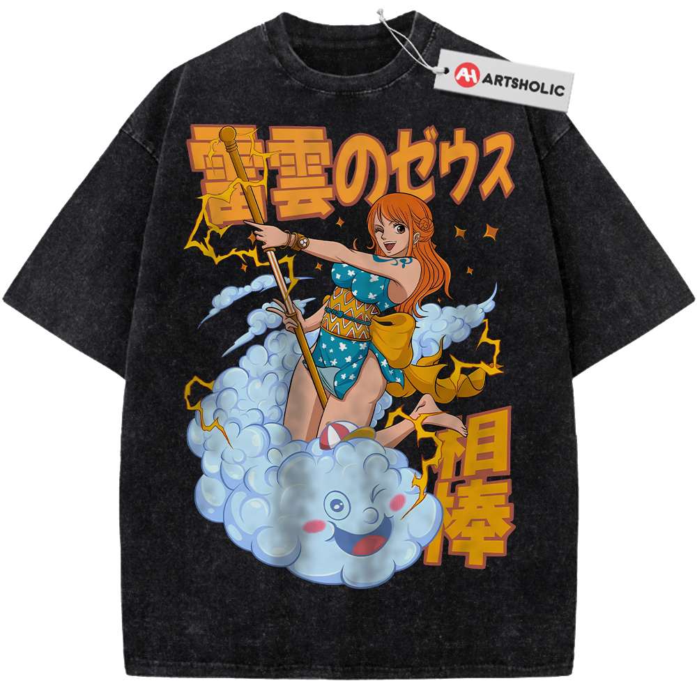 Alternative view of Nami Shirt, One Piece Shirt, Anime Shirt, Vintage Tee