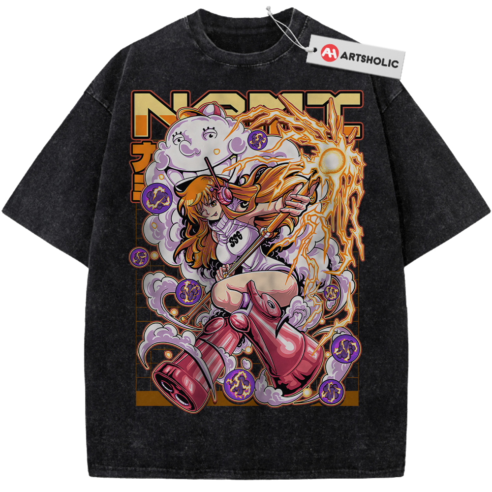 Alternative view of Nami Shirt, One Piece Shirt, Anime Shirt, Vintage Tee