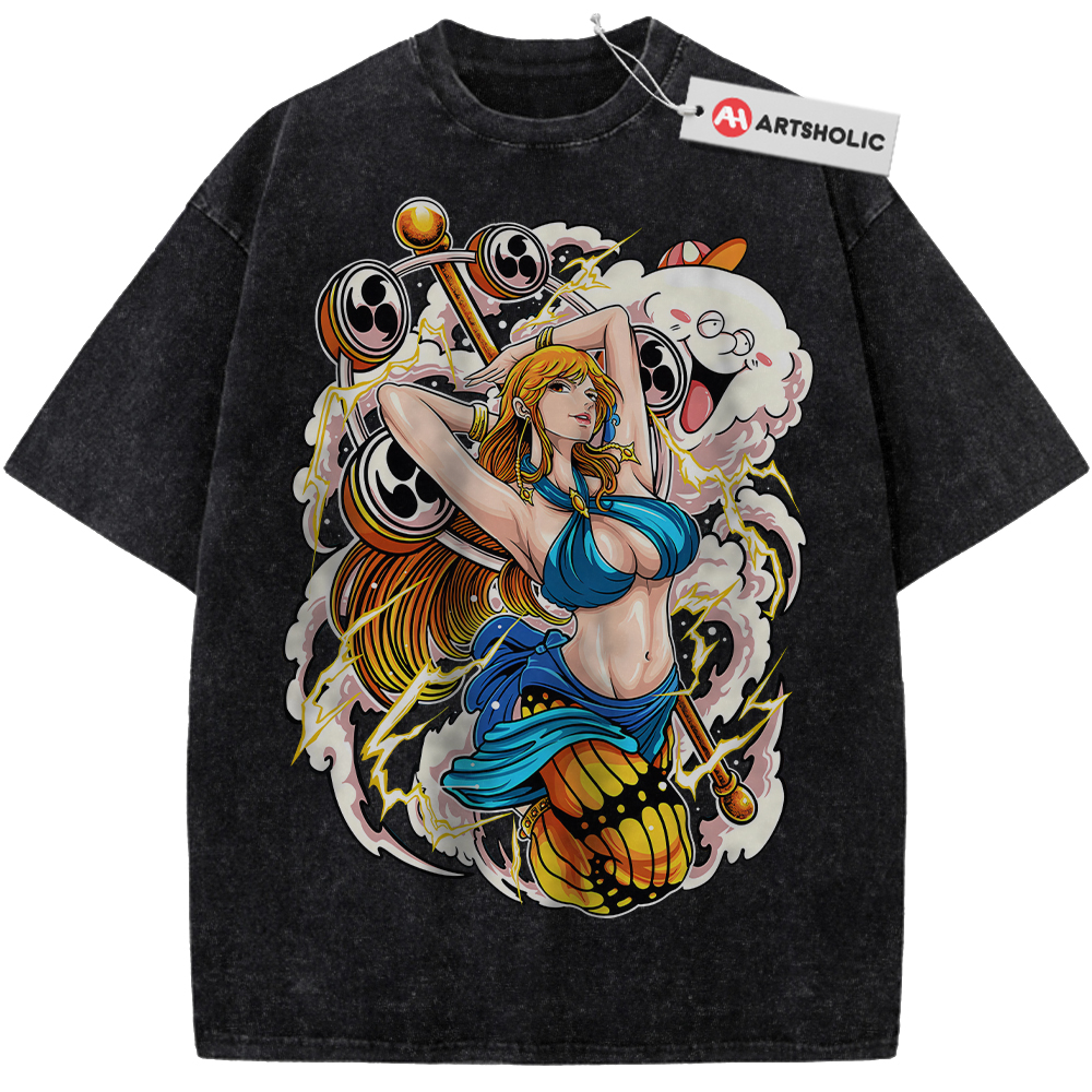 Alternative view of Nami Shirt, One Piece Shirt, Anime Shirt, Vintage Tee
