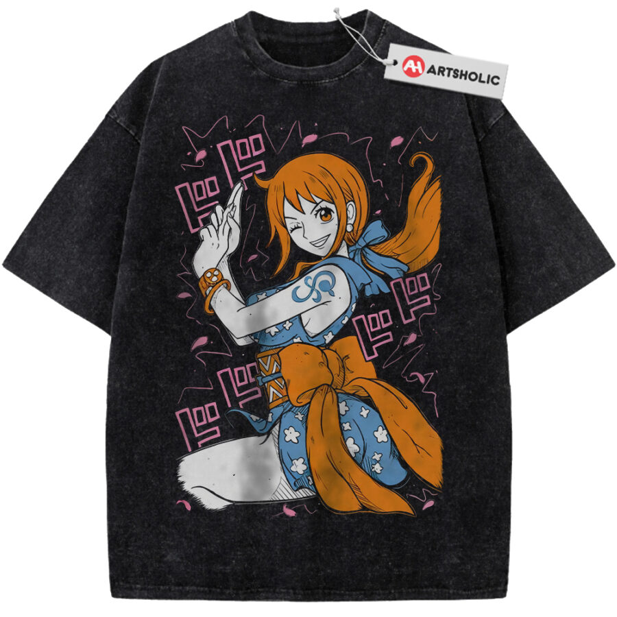 Alternative view of Nami Shirt, One Piece Shirt, Anime Shirt, Vintage Tee