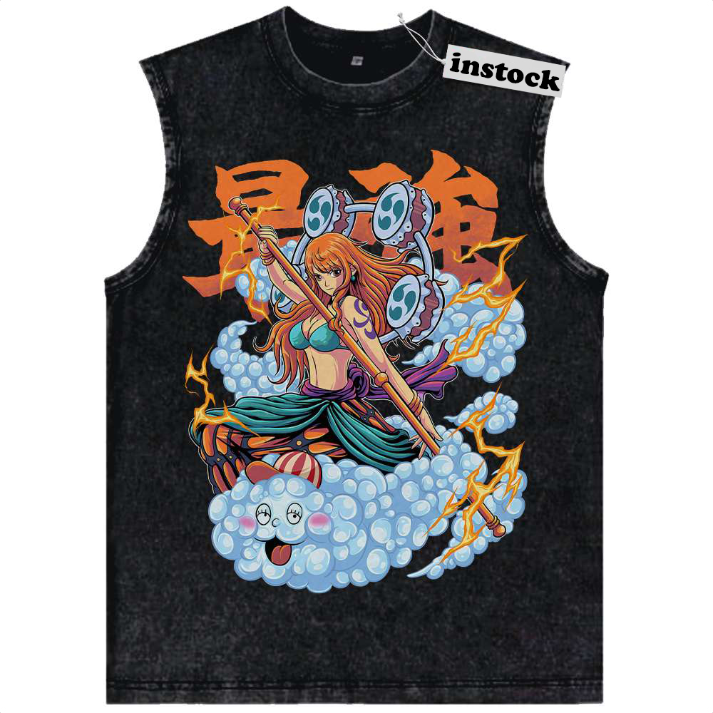 Nami Tank Top, One Piece Tank Top, Anime Tank Top, Vintage Tank Top