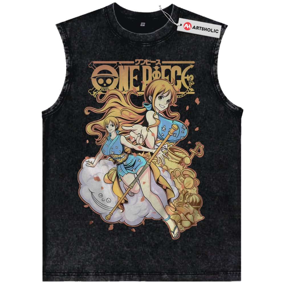Nami Tank Top, One Piece Tank Top, Anime Tank Top, Vintage Tank Top