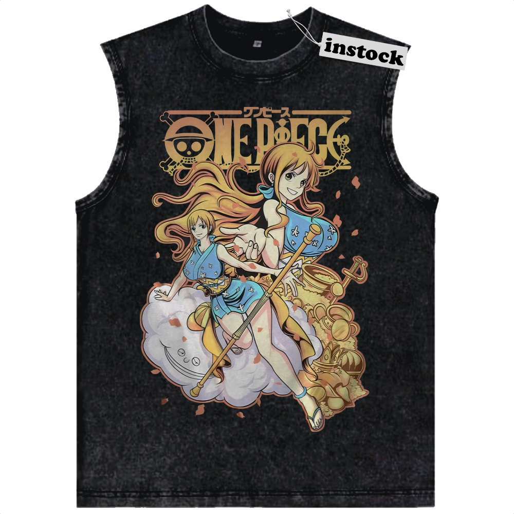 Nami Tank Top, One Piece Tank Top, Anime Tank Top, Vintage Tank Top