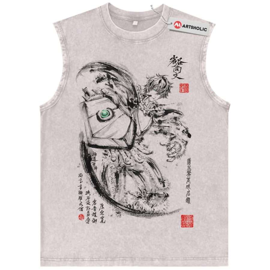 Alternative view of Naofumi Iwatani Tank Top, The Rising of The Shield Hero Tank Top, Anime Tank Top, Vintage Tank Top