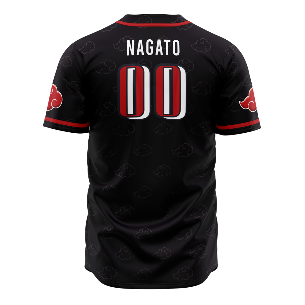 Alternative view of Naruto Akatsuki Pain Custom Baseball Jersey - Otaku Hall