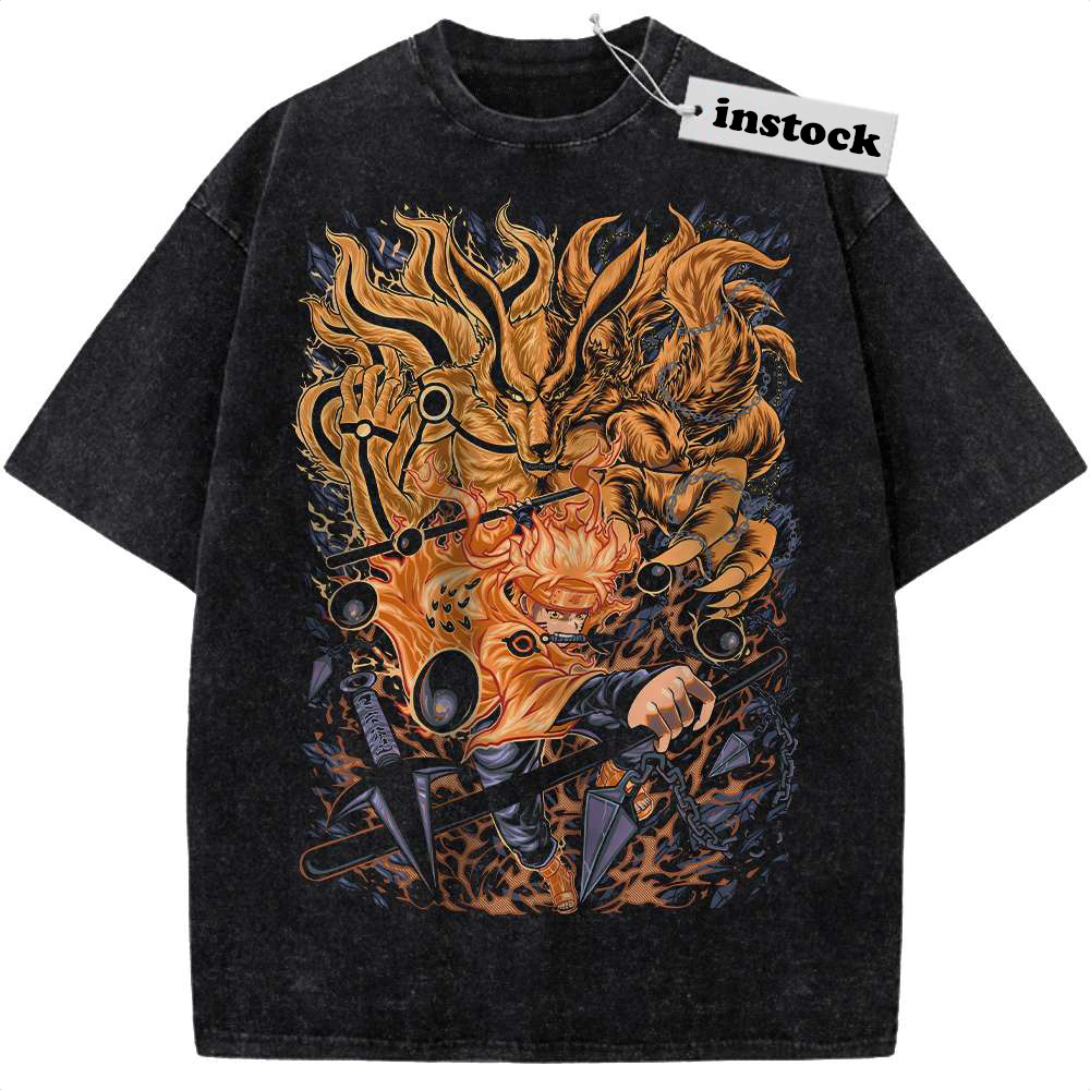 Naruto Shirt, Kurama Shirt, Anime Shirt, Vintage T-Shirt
