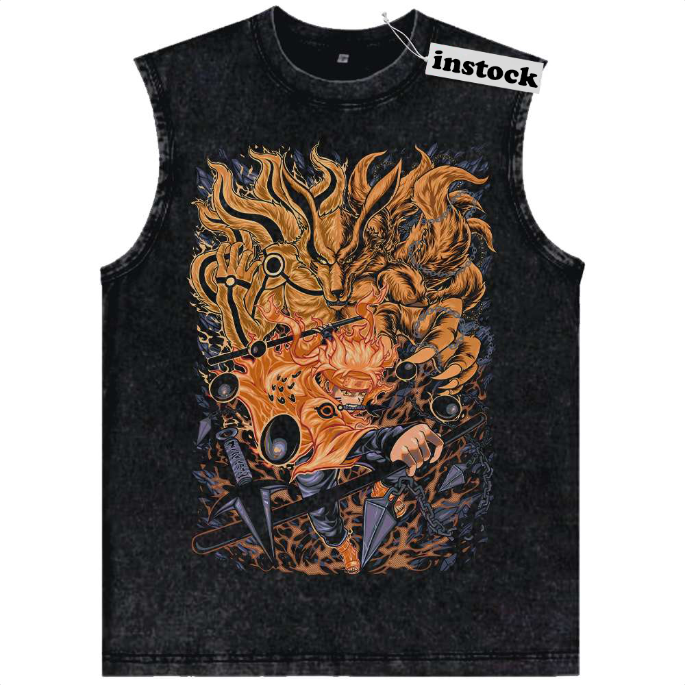 Naruto Tank Top, Kurama Tank Top, Anime Tank Top, Vintage Tank Top