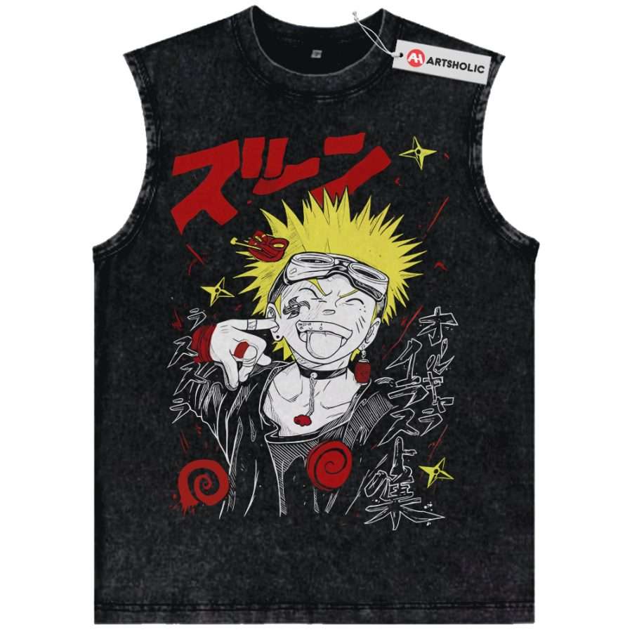 Alternative view of Naruto Uzumaki, Anime Tank Top, Vintage Tank Top