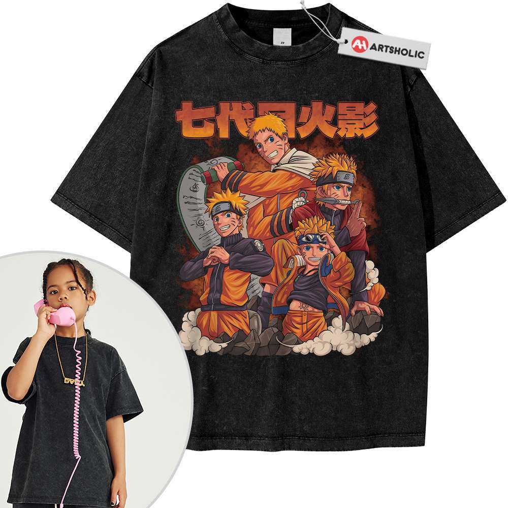 Naruto Uzumaki Shirt For Kids, Anime Shirt For Kids, Vintage T-Shirt For Kids