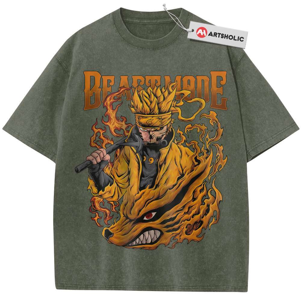 Alternative view of Naruto Uzumaki Shirt, Kurama Shirt, Anime Shirt, Vintage Tee