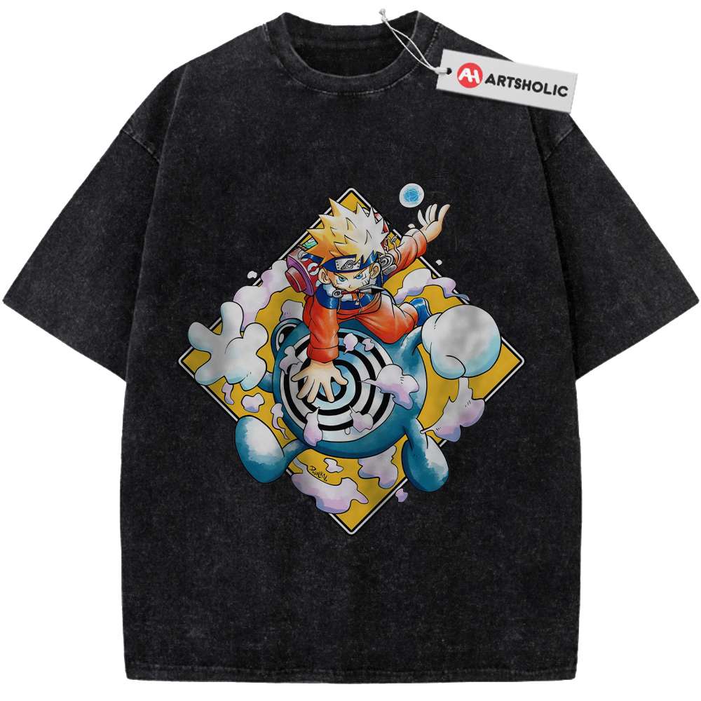 Alternative view of Naruto Uzumaki Shirt, Poliwhirl Shirt, Pokemon shirt, Anime Shirt, Vintage Tee