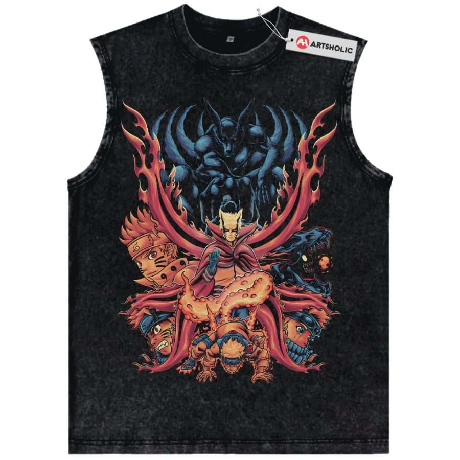 Alternative view of Naruto Uzumaki Tank Top, Anime Tank Top, Vintage Tank Top