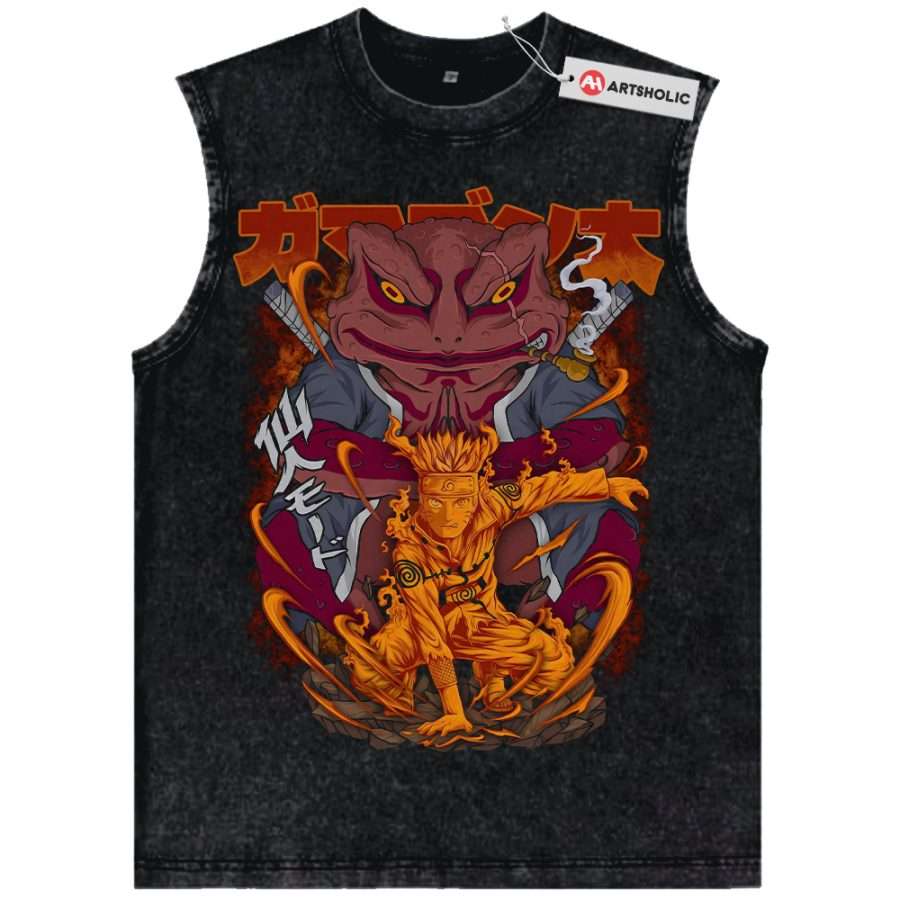 Alternative view of Naruto Uzumaki Tank Top, Anime Tank Top, Vintage Tank Top