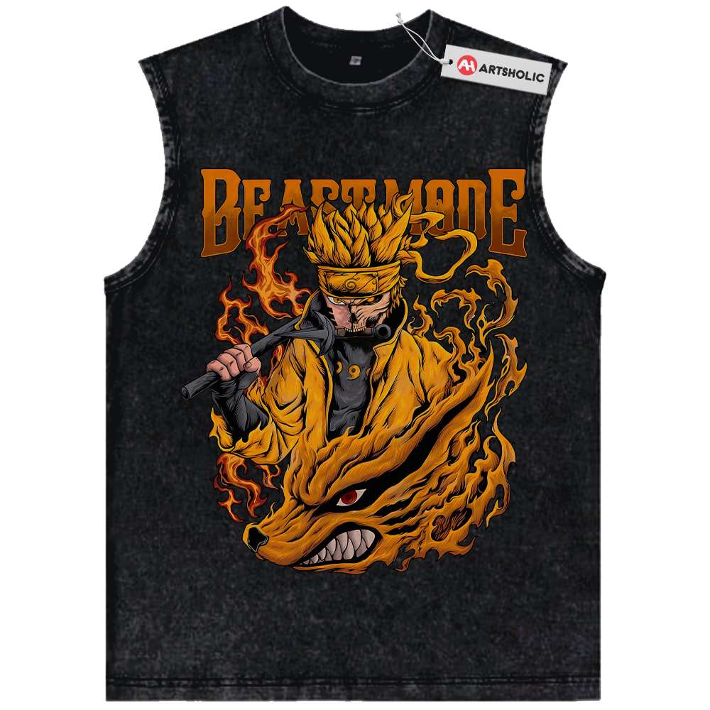 Naruto Uzumaki Tank Top, Kurama Tank Top, Anime Tank Top, Vintage Tank Top