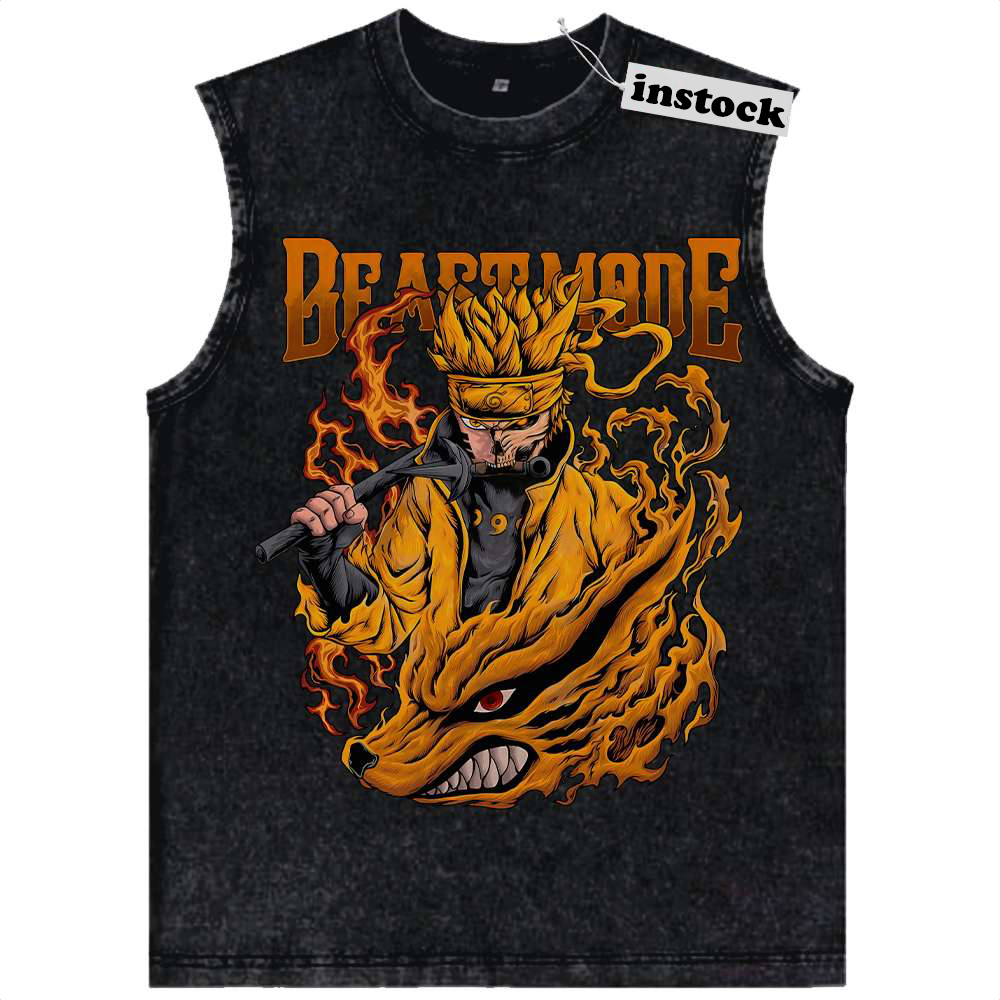 Naruto Uzumaki Tank Top, Kurama Tank Top, Anime Tank Top, Vintage Tank Top