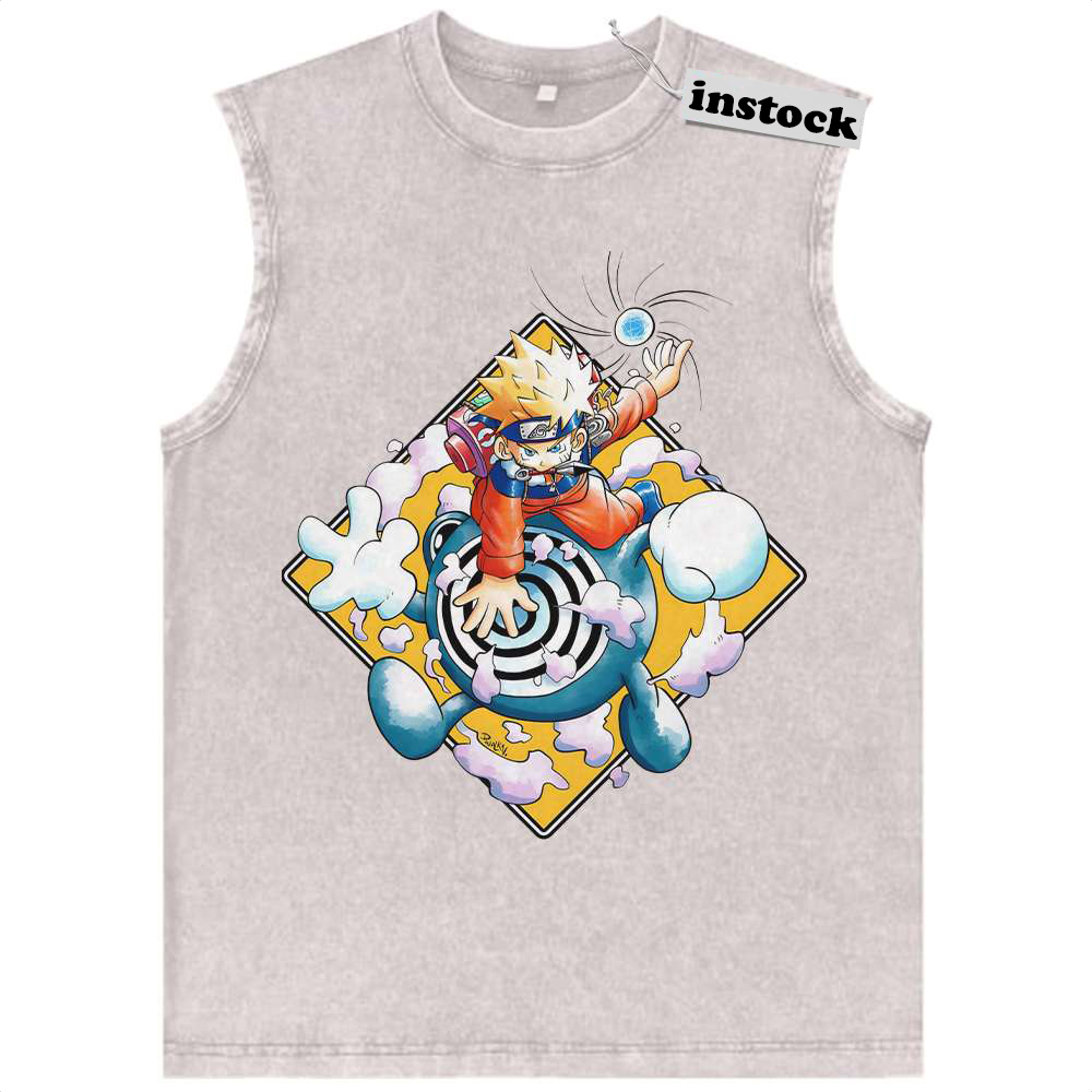 Naruto Uzumaki Tank Top, Poliwhirl Tank Top, Pokemon Tank Top, Anime Tank Top, Vintage Tank Top